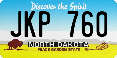 ND license plate JKP760