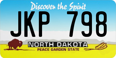 ND license plate JKP798