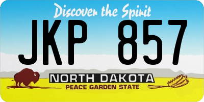 ND license plate JKP857
