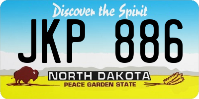ND license plate JKP886
