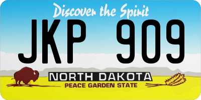 ND license plate JKP909