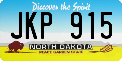 ND license plate JKP915