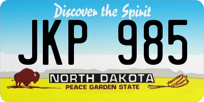 ND license plate JKP985