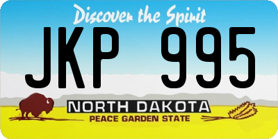ND license plate JKP995