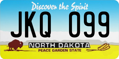 ND license plate JKQ099