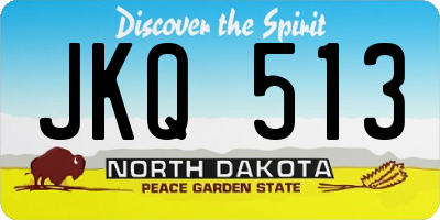 ND license plate JKQ513