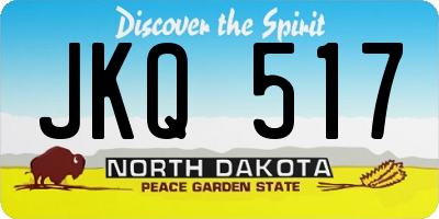 ND license plate JKQ517