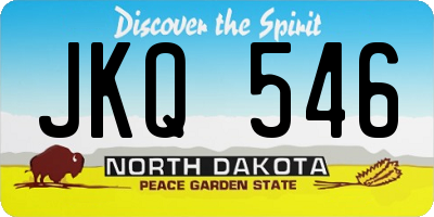 ND license plate JKQ546