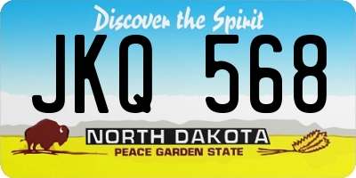 ND license plate JKQ568