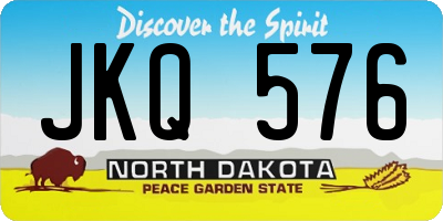ND license plate JKQ576