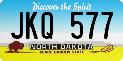ND license plate JKQ577