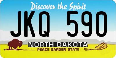 ND license plate JKQ590