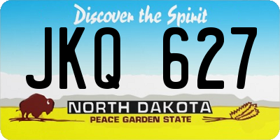 ND license plate JKQ627