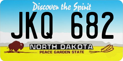 ND license plate JKQ682