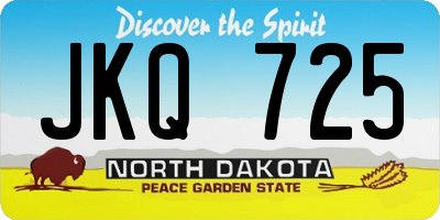 ND license plate JKQ725