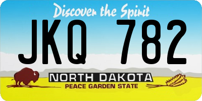 ND license plate JKQ782