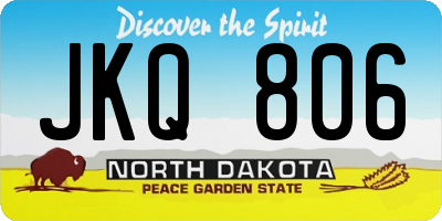 ND license plate JKQ806