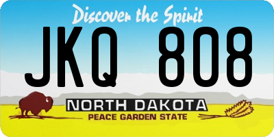 ND license plate JKQ808