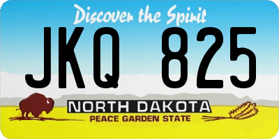 ND license plate JKQ825