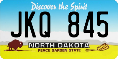 ND license plate JKQ845