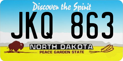 ND license plate JKQ863