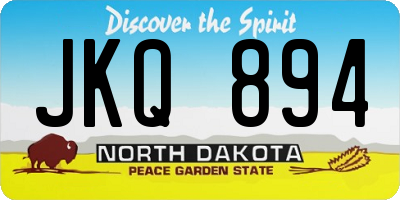 ND license plate JKQ894