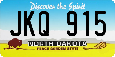 ND license plate JKQ915