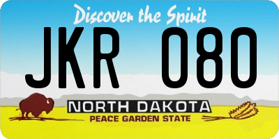 ND license plate JKR080
