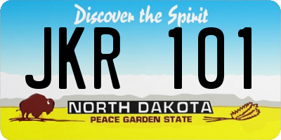 ND license plate JKR101