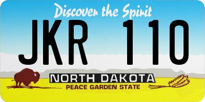 ND license plate JKR110