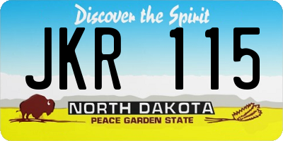 ND license plate JKR115