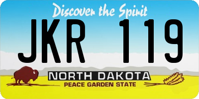 ND license plate JKR119