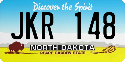 ND license plate JKR148