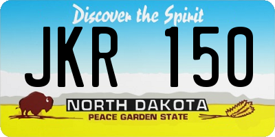 ND license plate JKR150