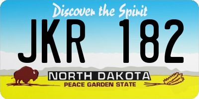 ND license plate JKR182
