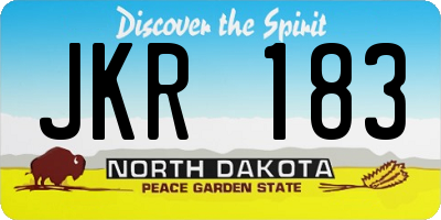 ND license plate JKR183