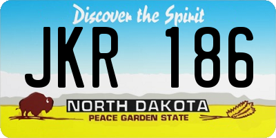 ND license plate JKR186
