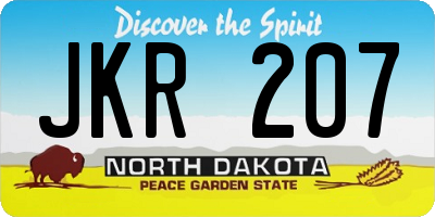 ND license plate JKR207