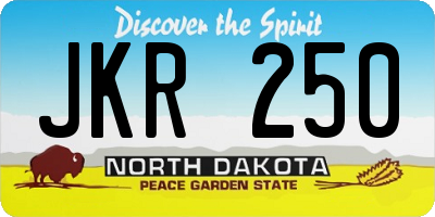 ND license plate JKR250
