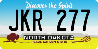 ND license plate JKR277
