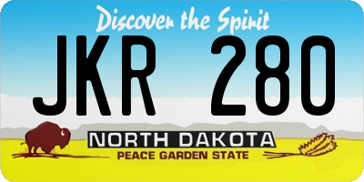 ND license plate JKR280