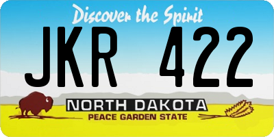 ND license plate JKR422