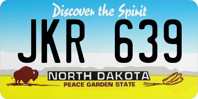 ND license plate JKR639