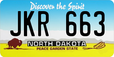 ND license plate JKR663