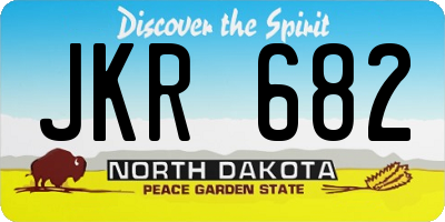 ND license plate JKR682