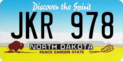 ND license plate JKR978
