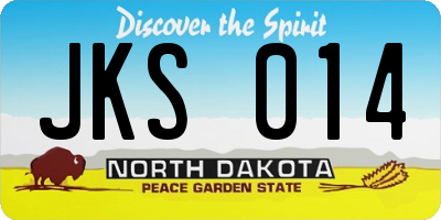 ND license plate JKS014