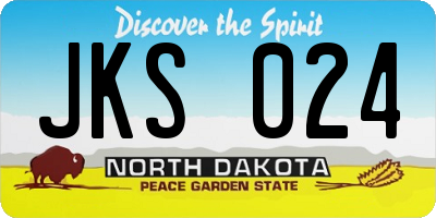 ND license plate JKS024