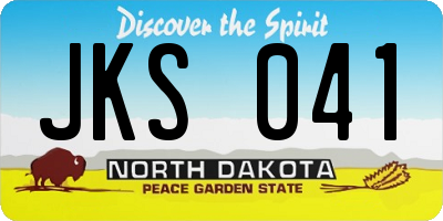 ND license plate JKS041