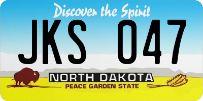 ND license plate JKS047